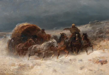 Wallache in einer Winterlandschaft